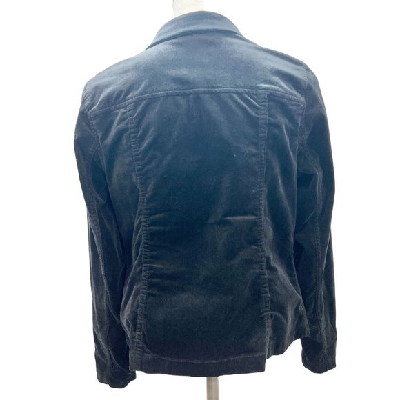 Relativity Womens Small Black Corduroy Button Up Jacket Pockets - Picture 4 of 8